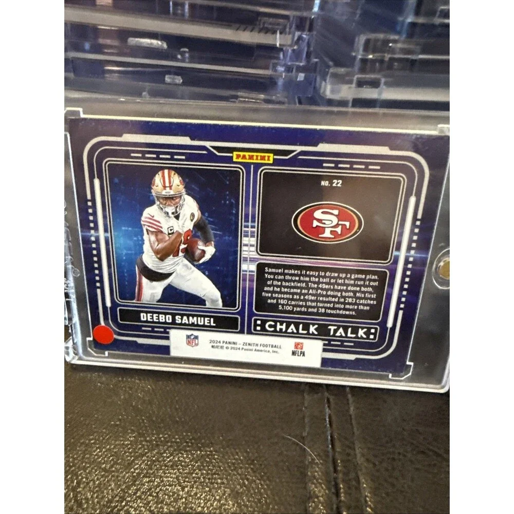 2024 Panini Zenith Chalk Talk Blue /50 Deebo Samuel #22 16wc🔥